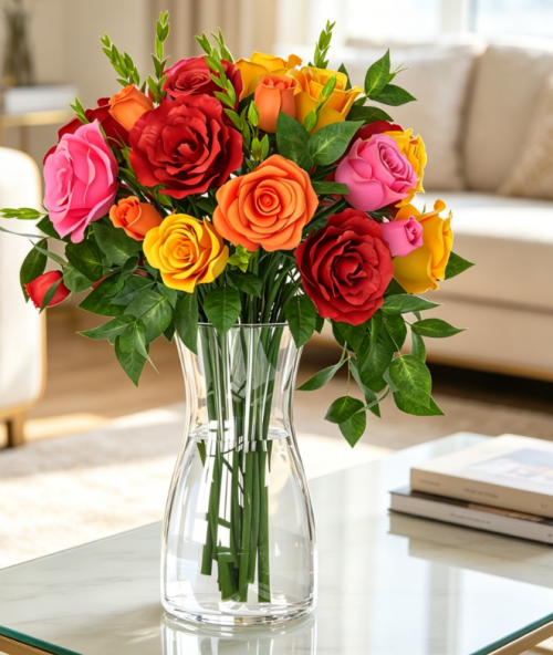 Transparent Glass Fresh Flower Vase